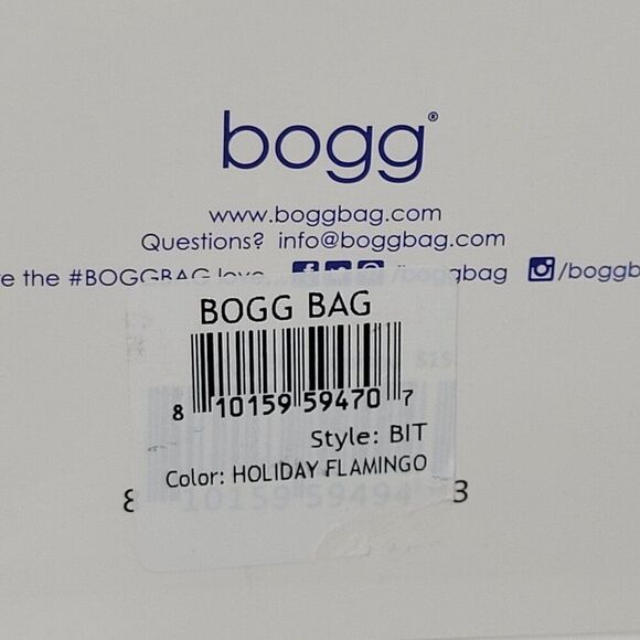 Bogg Bag Bit Holiday Flamingo Santa Hat Decorative Charm Silicone Beach Pool NEW - Picture 6 of 7
